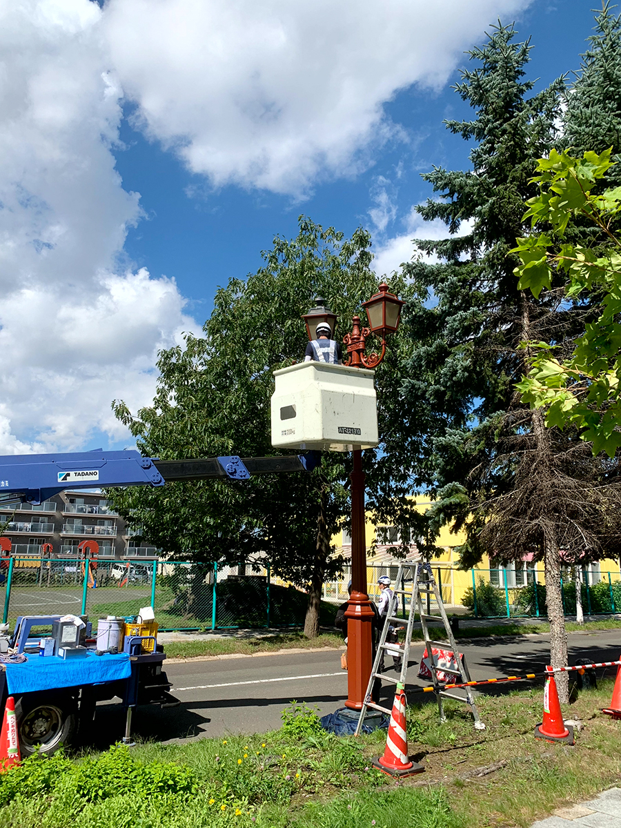 街路灯塗装工事